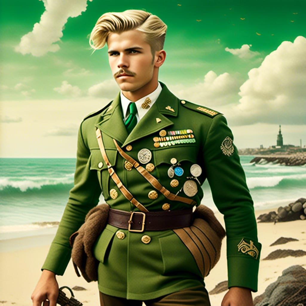 Soldier on the beach