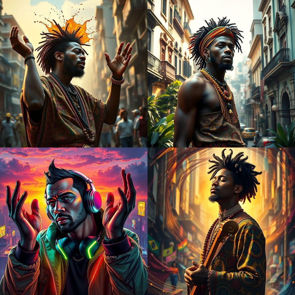 Surreal Brazilian Cityscape in Hyperrealistic Splash Art