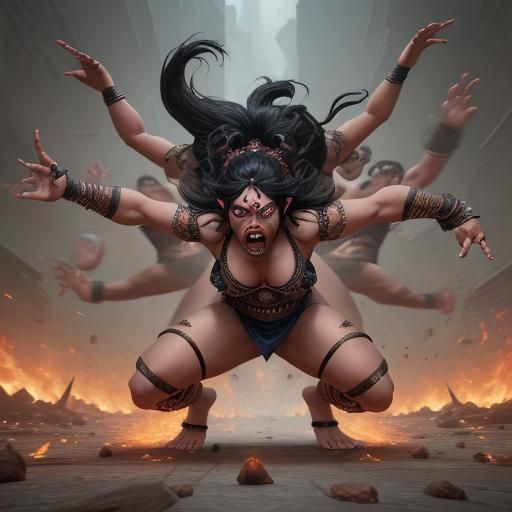 Goddess Kali in Rage