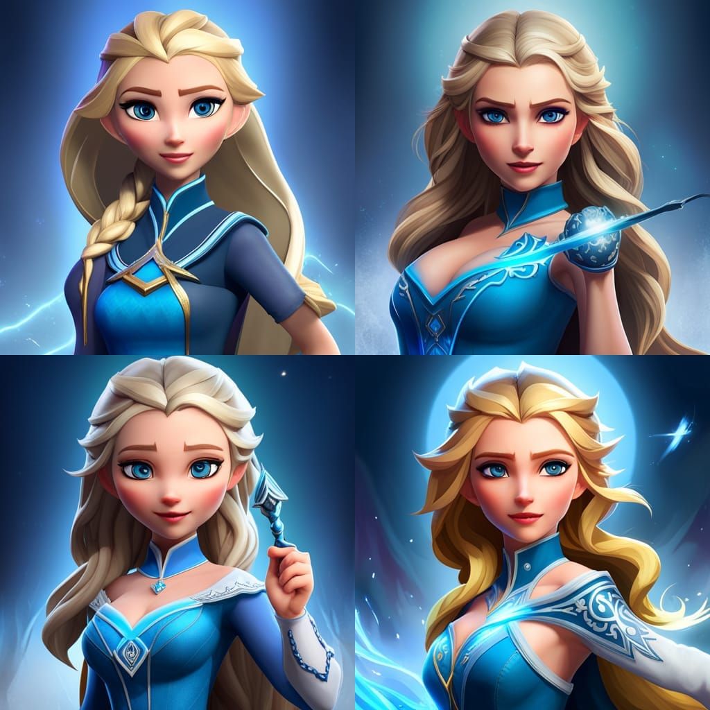 Elsa as Mystical Valkyrie Mage in 3D Render