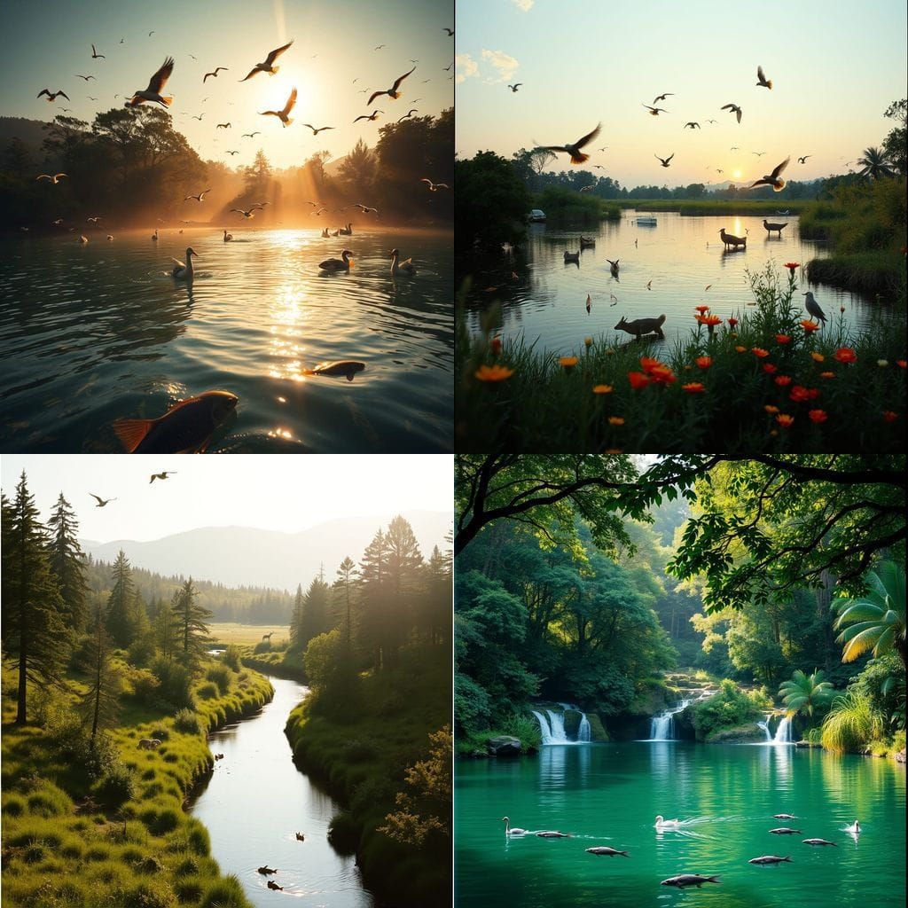 Epic Nature Film Still with Vibrant Wildlife