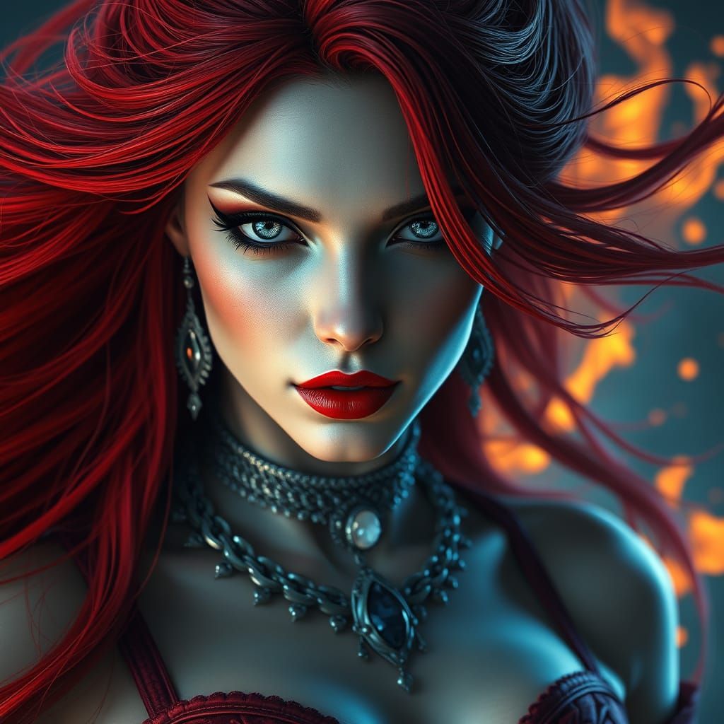 Goddess in Fiery Splendor