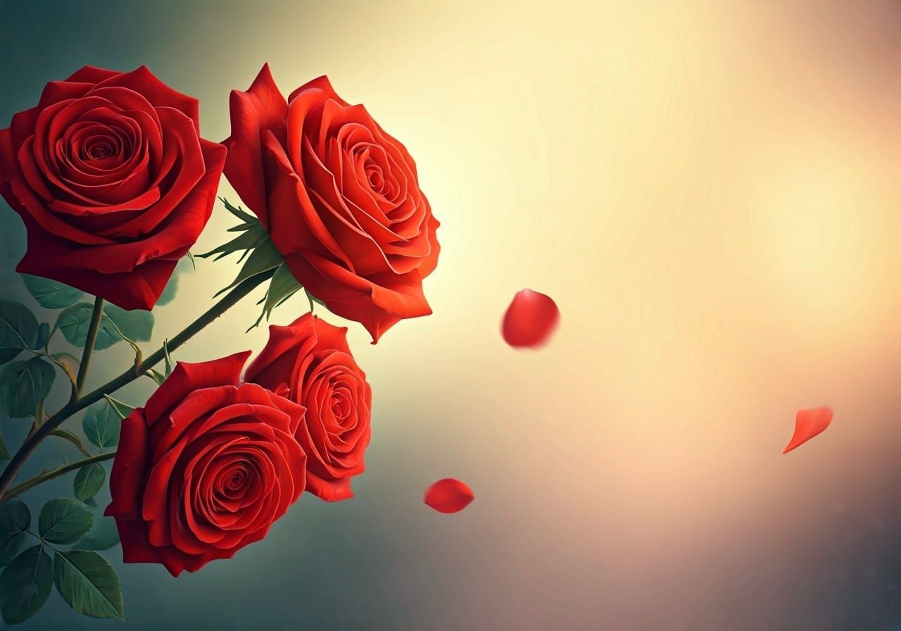 Romantic Roses in Art Nouveau Style