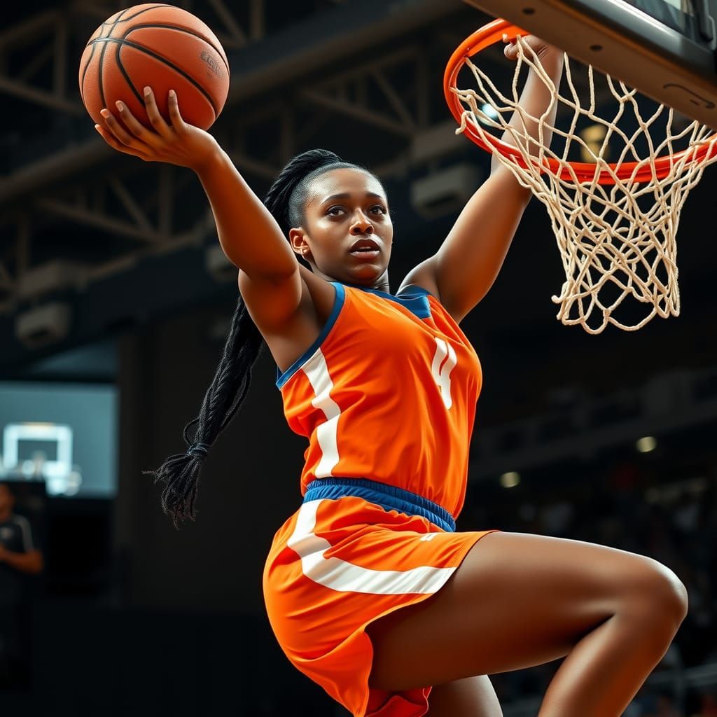 Indian Woman Shatters Hoop in Sports Photography Style