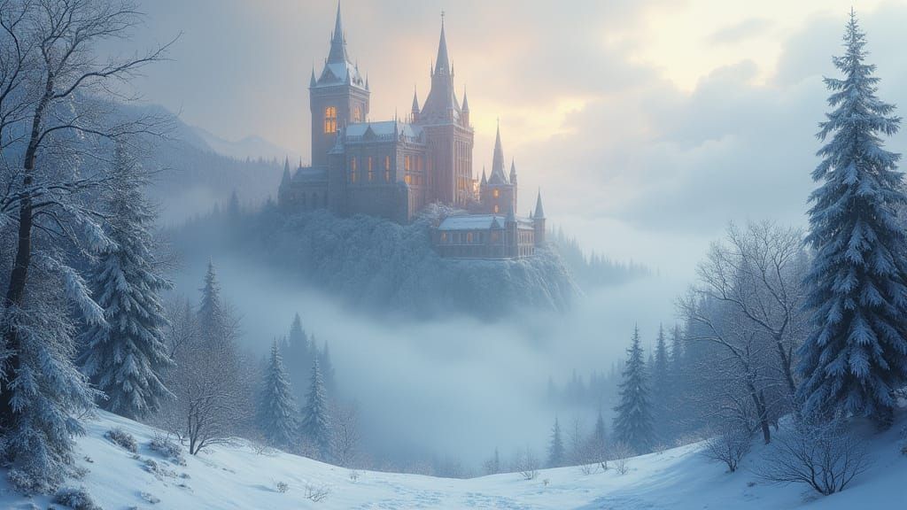 Dreamy Mythological Landscape Matte Painting