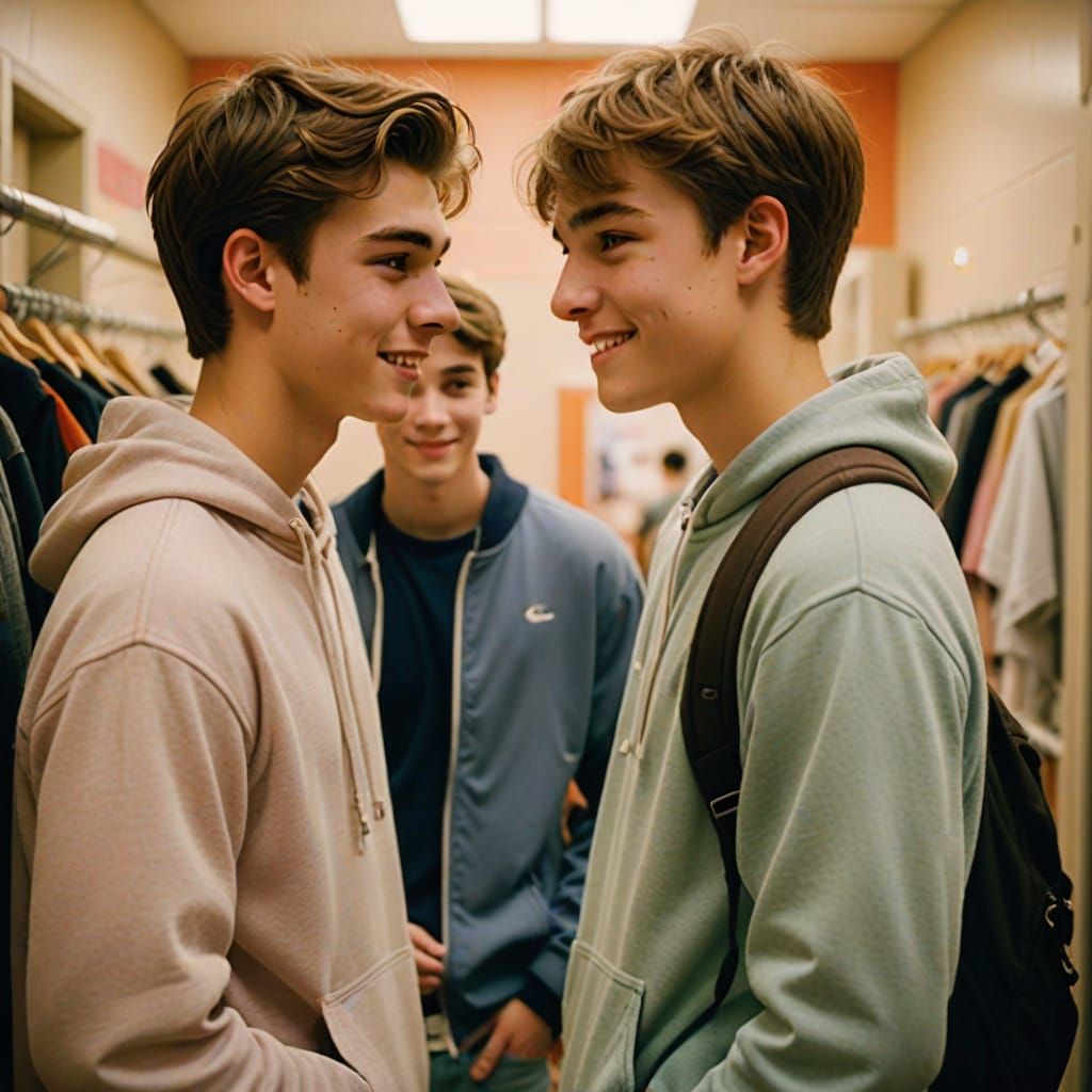 Teen Romance: College Guys in Changing Rooms