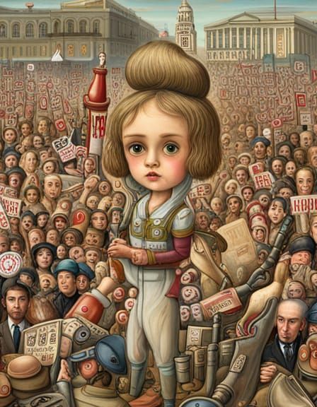 Political Protest in Mark Ryden Style