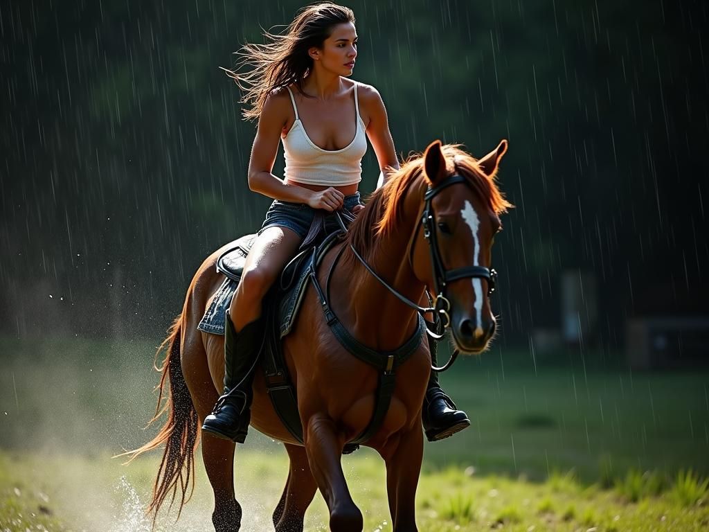 A candid photo realistic full body portrait of a beautiful w...