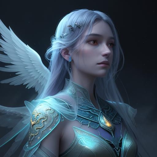 Ethereal Angelic Figure in Fantasy Concept Art