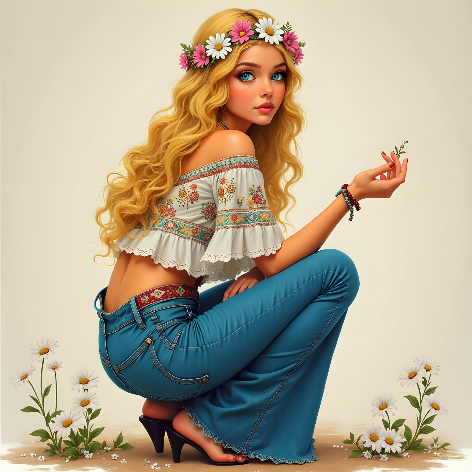 Ethereal Flower Child Portrait