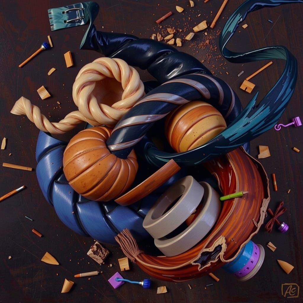 Abstract Forms of Twisting and Warping Shapes