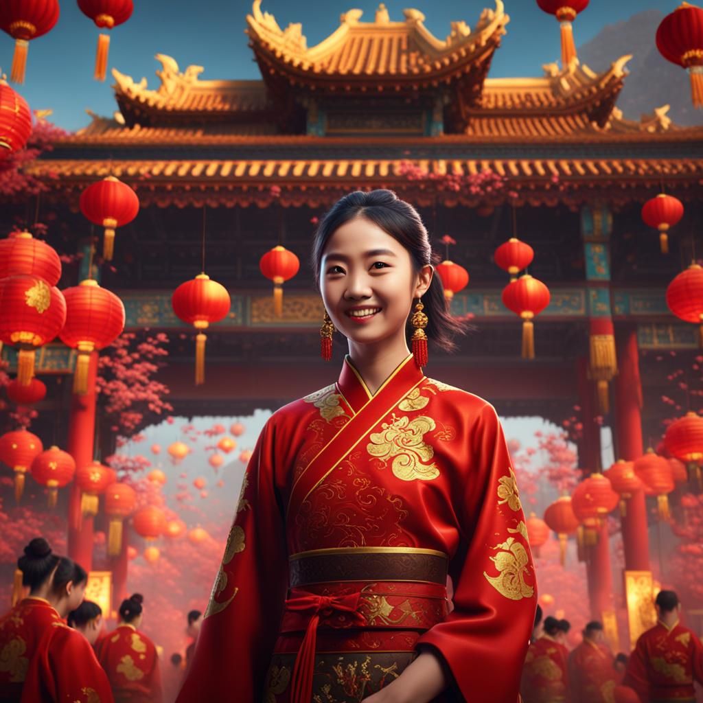 Celebrating Chinese New Year: Detailed Matte Painting