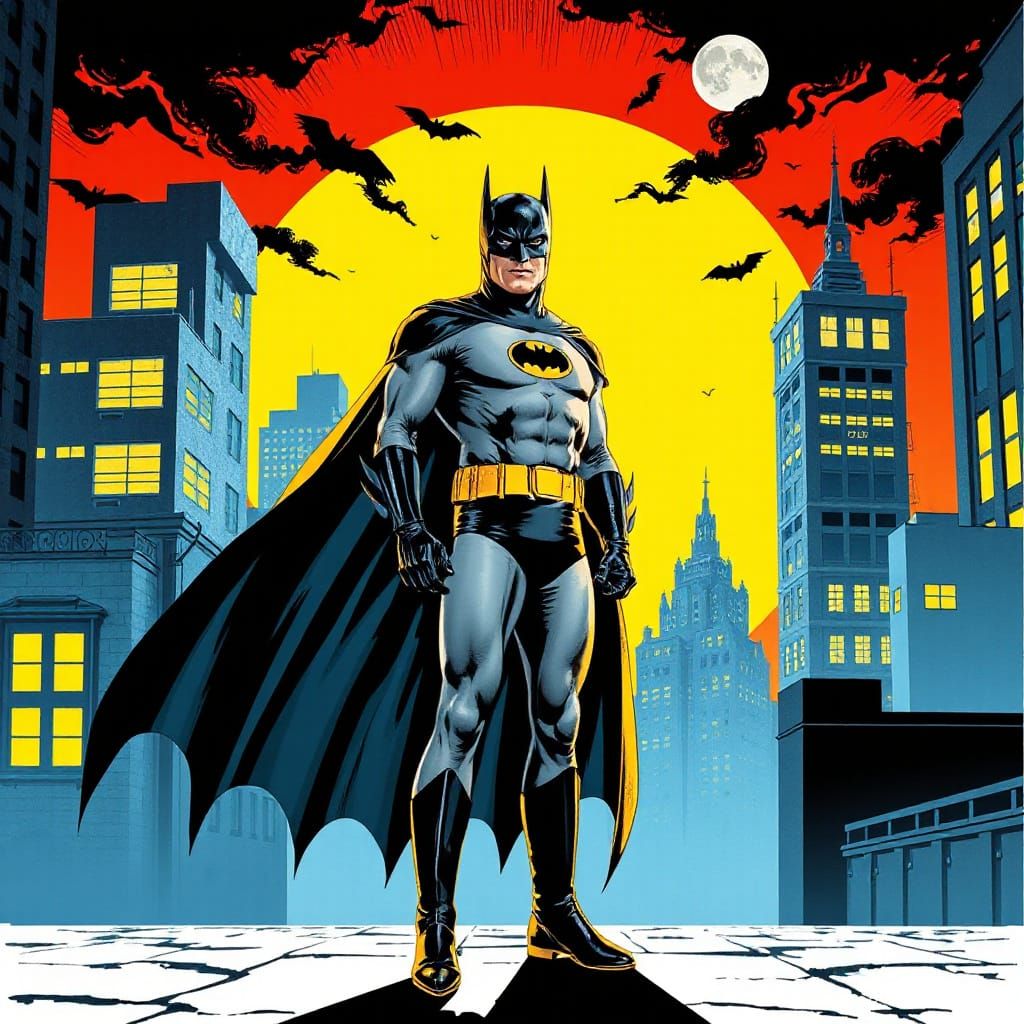 I am the night, I am Batman. 1960s style