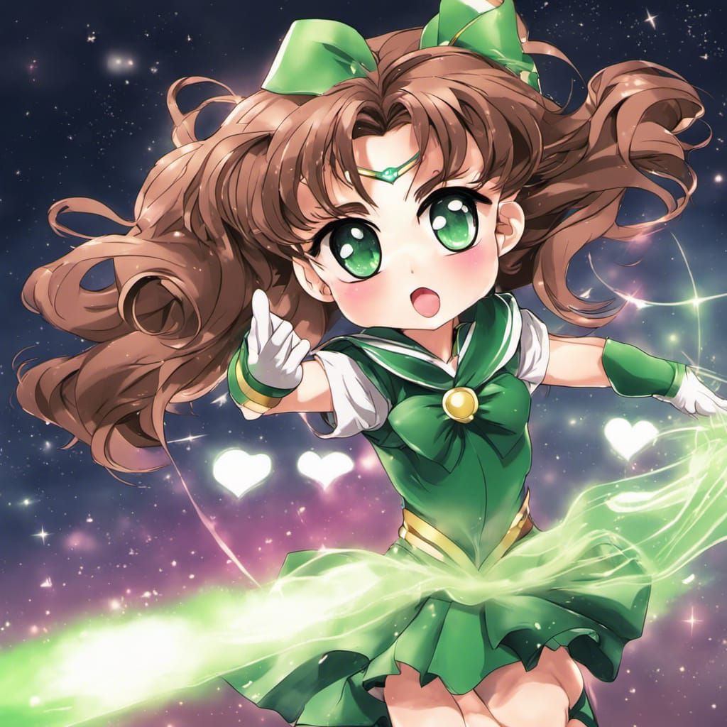 Chibi Sailor Jupiter in Anime Style