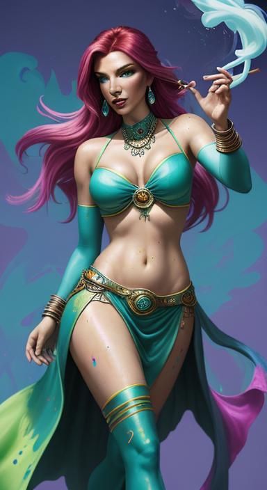 Genie Kim Possible in Ethereal Fantasy Style