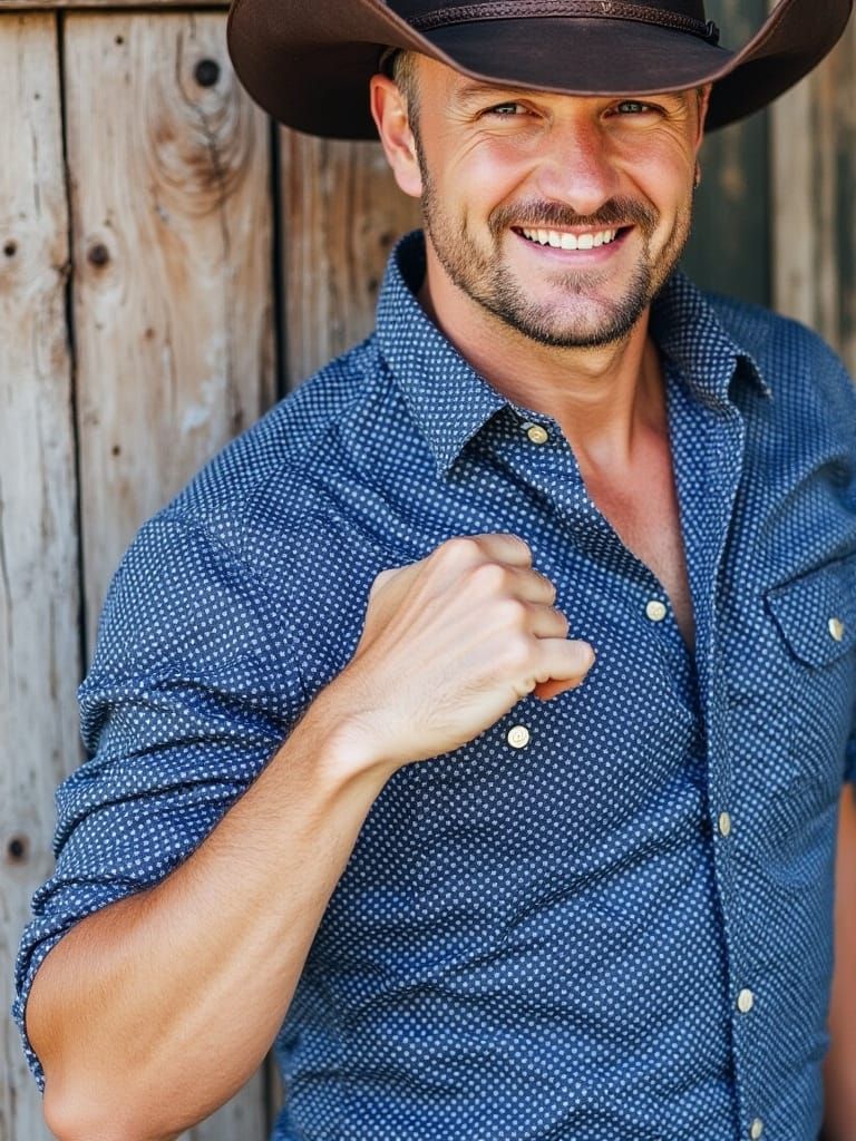 Charming Cowboy in Country Music Festival
