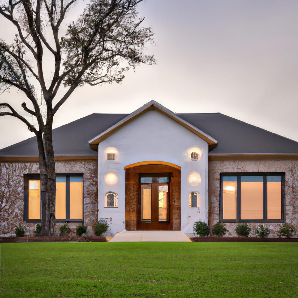Modern House Plan: Professional Photography with Bokeh