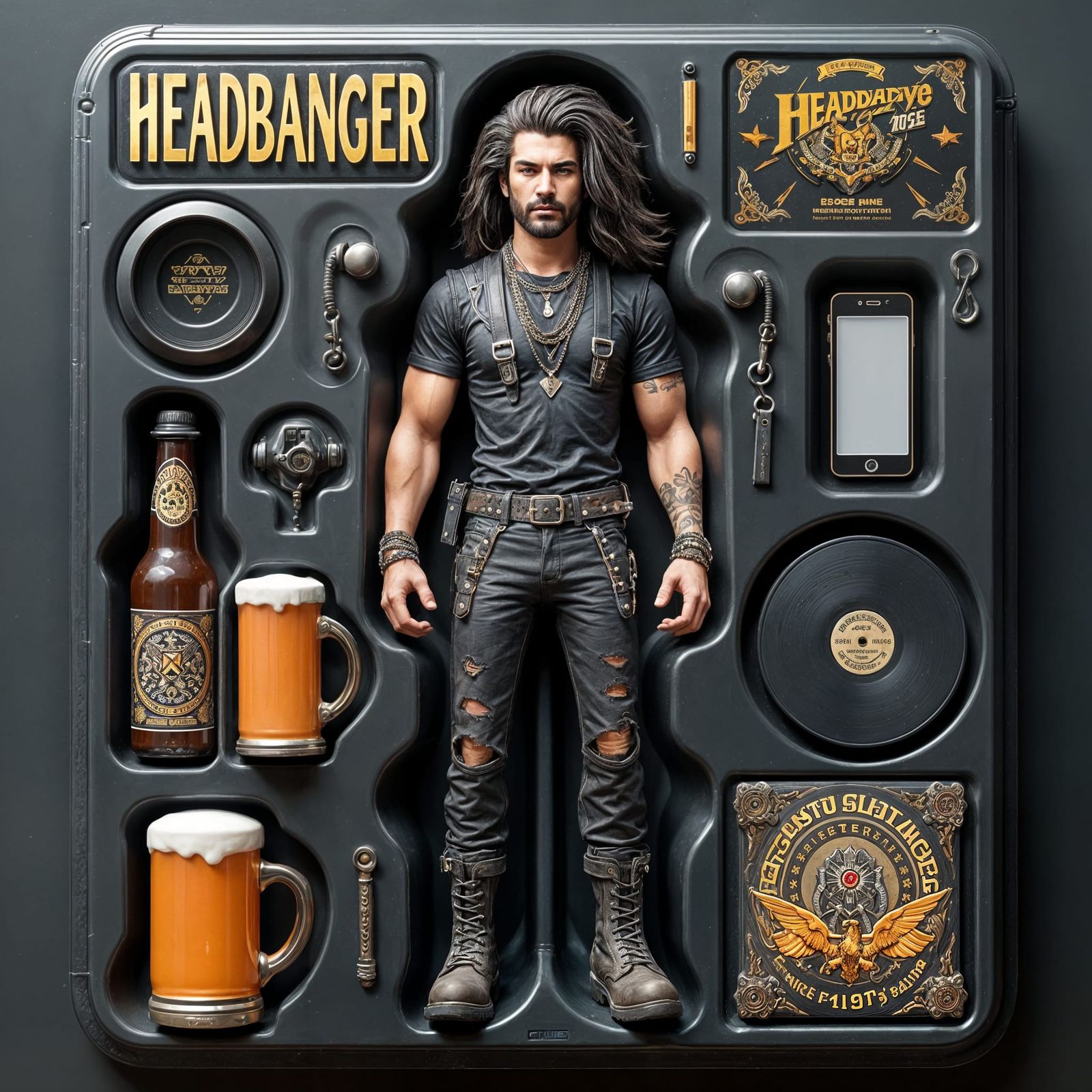 Modern Collectible Figure in Bold Packaging