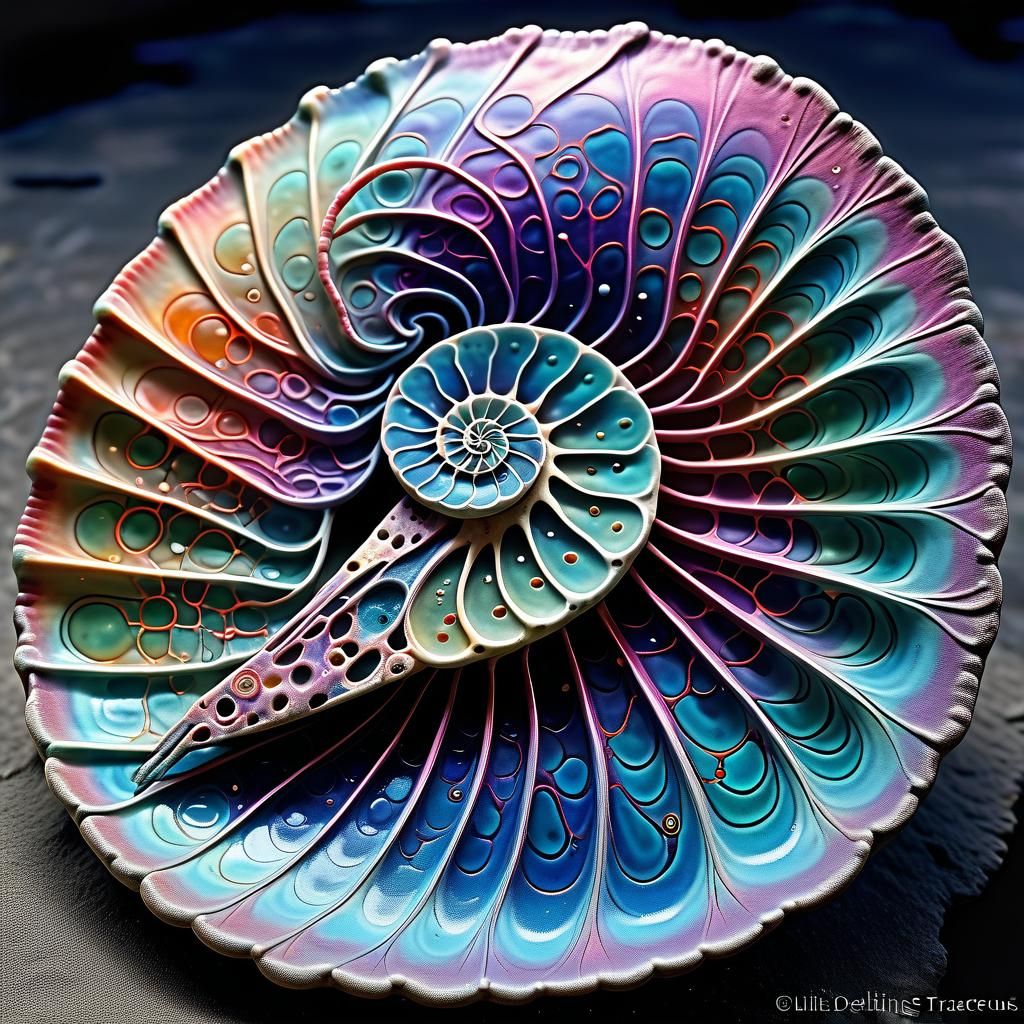 Intricate Nautilus Shrimp in Surreal Style
