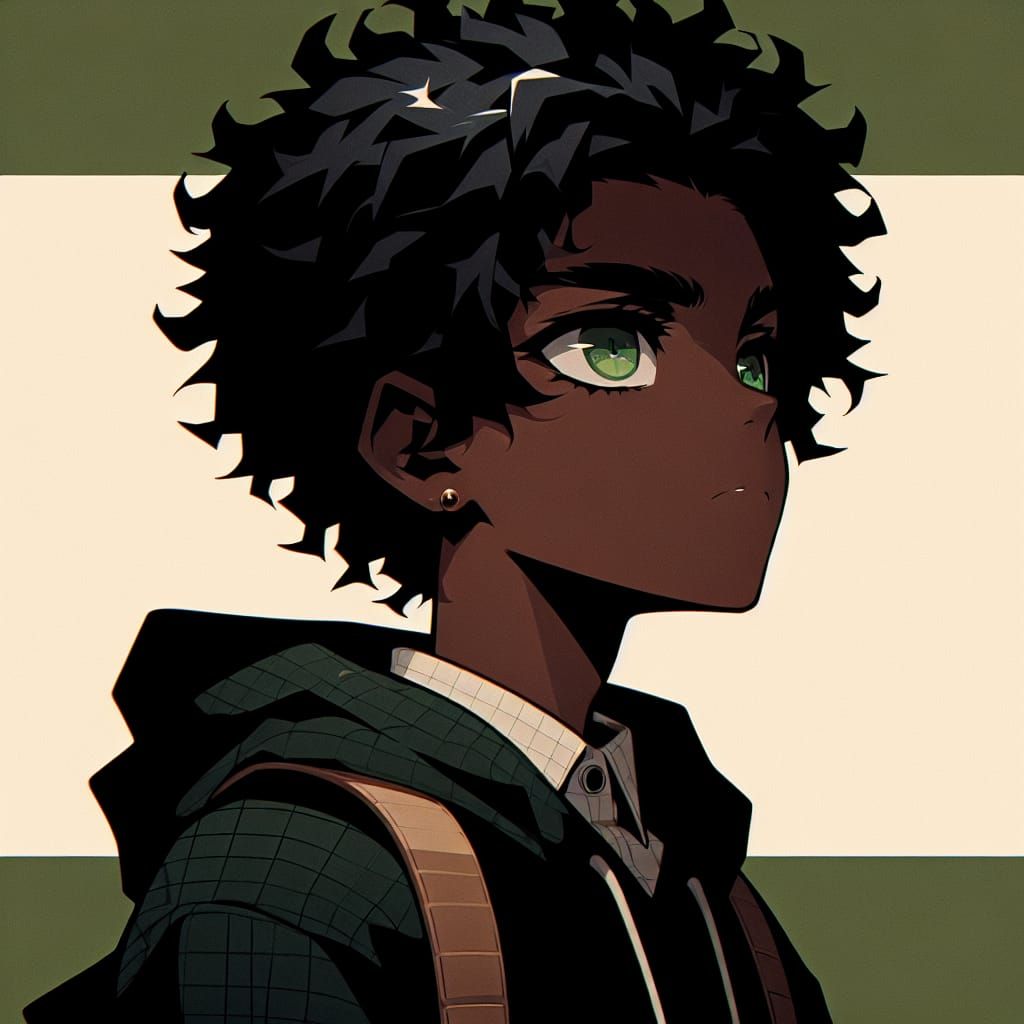 Modern Japanese Woodblock Print of a Boy