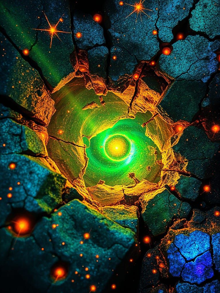 Crazed Bioiridescent Nucleated Microvoids Lavaconic Crackle ...