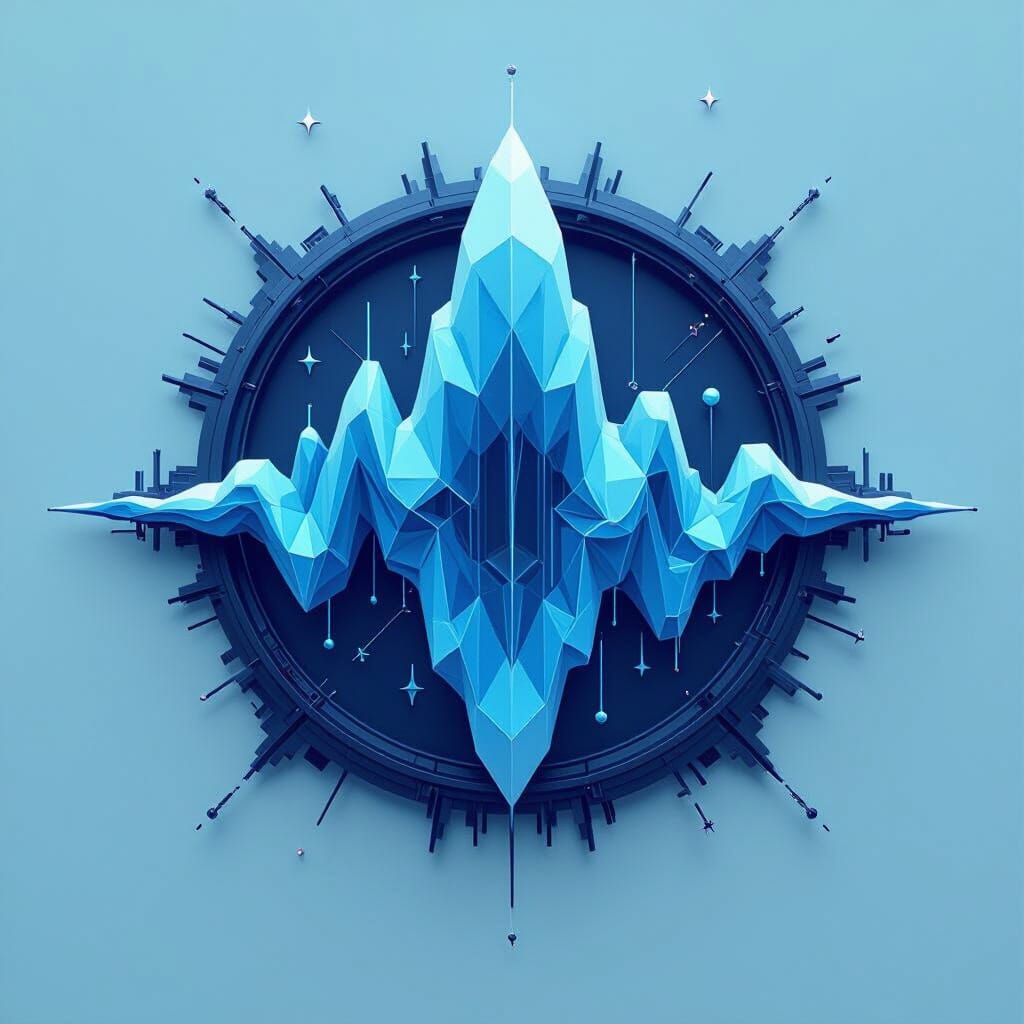 DJ Vabs A2 Sound Logo: Geometric Blue Wave