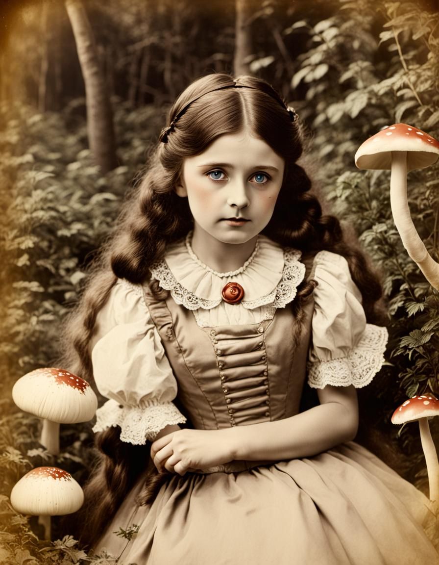 Alice Liddell as Alice in Wonderland: Vintage Photo