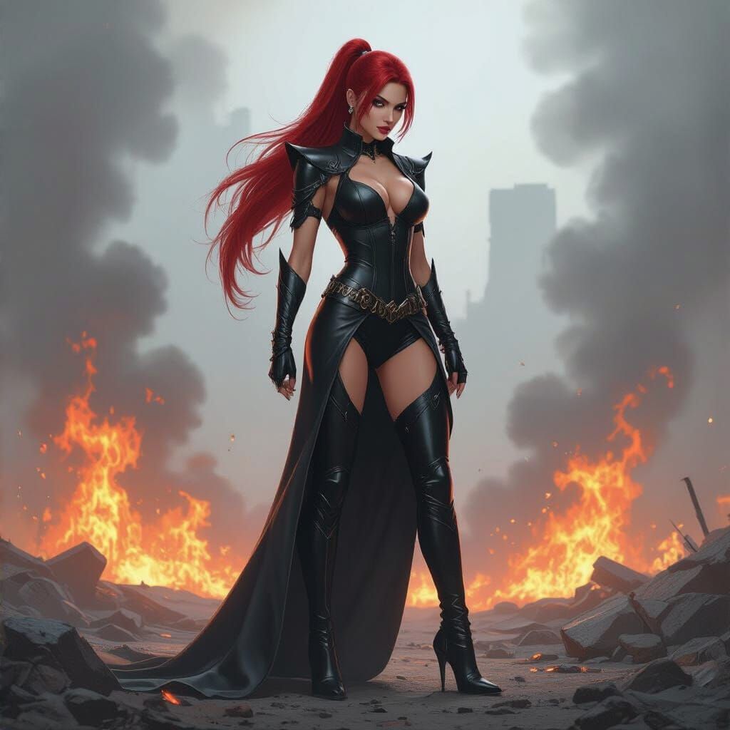 Powerful Goddess Iris in Cinematic Film Still