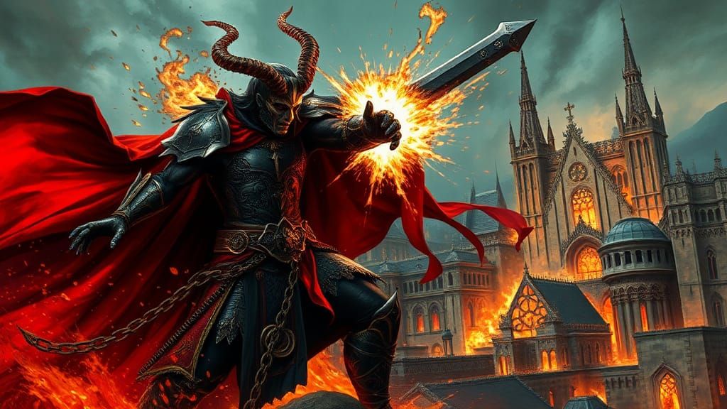 Epic Battle: Bane vs. Paladine in Burning Waterdeep