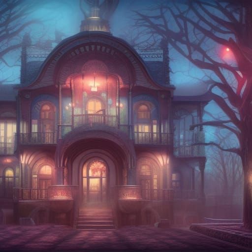 Fantastical Heartbreak Hotel Matte Painting