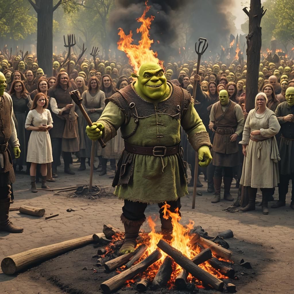 Shrek Burned at the Stake