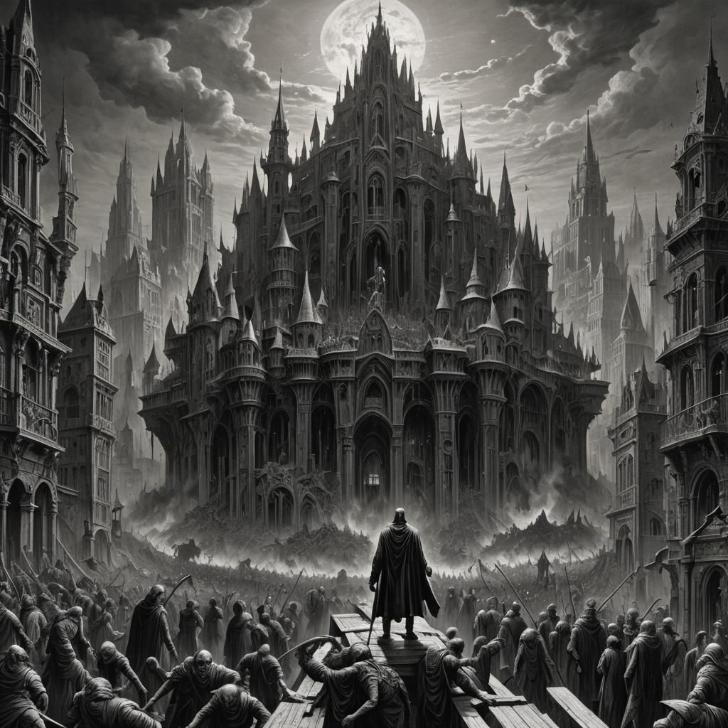 Dark Metropolis of Mythical Creatures, Horror Style