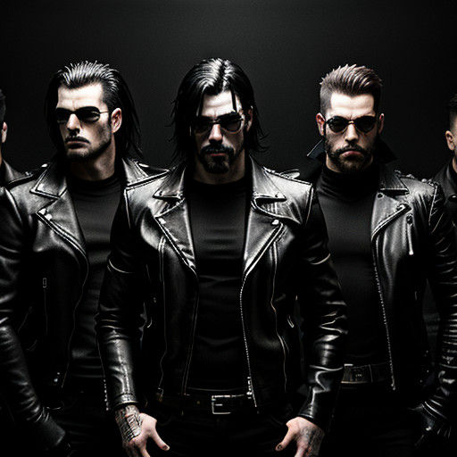 Men in Leather Jackets Exude Rebellion and Nonconformity