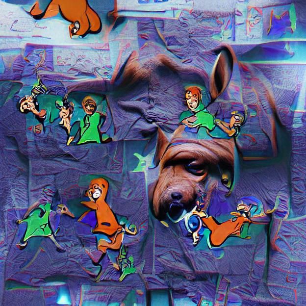 Cartoon Rendering of Scooby Doo