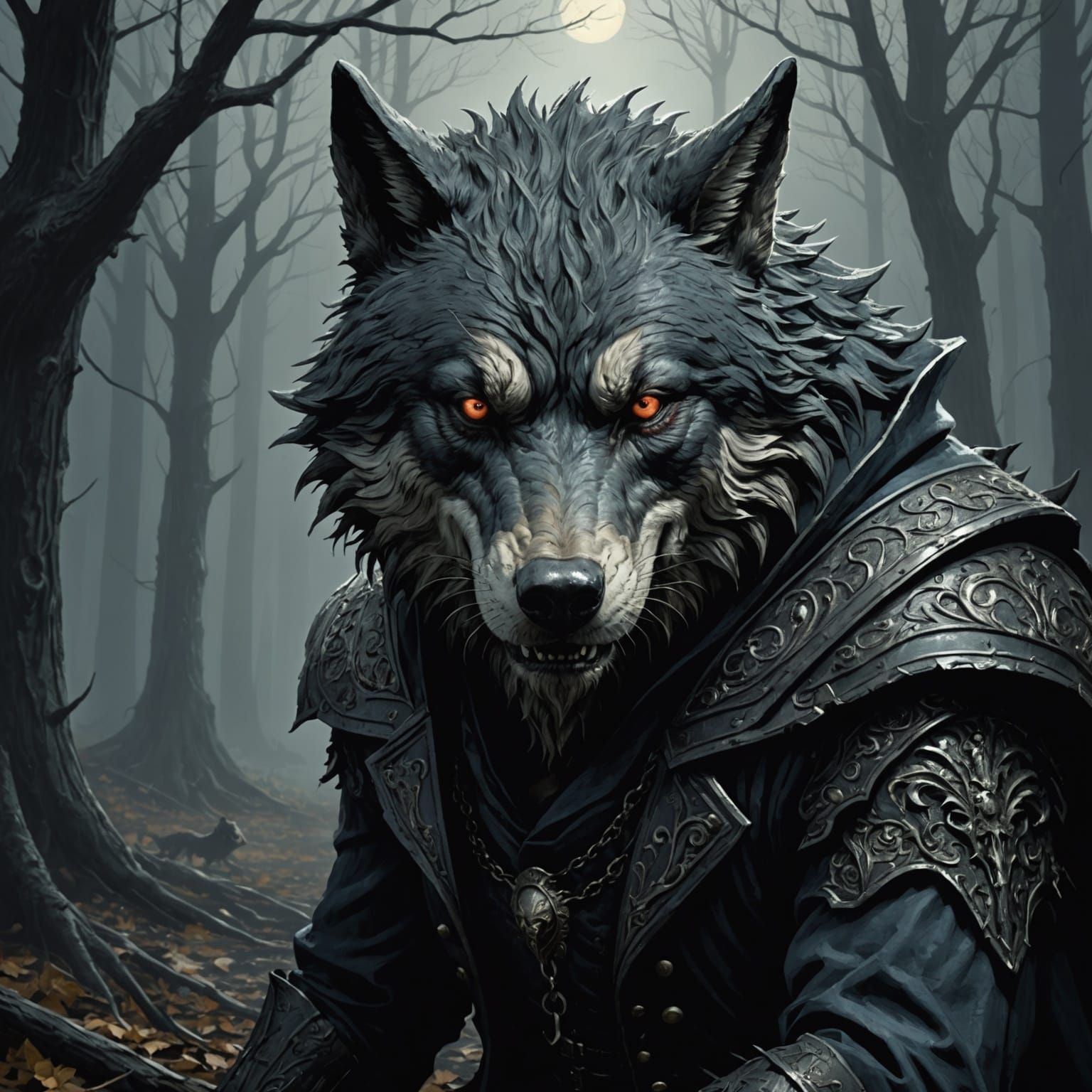 The Big Bad Wolf: Horror Illustration