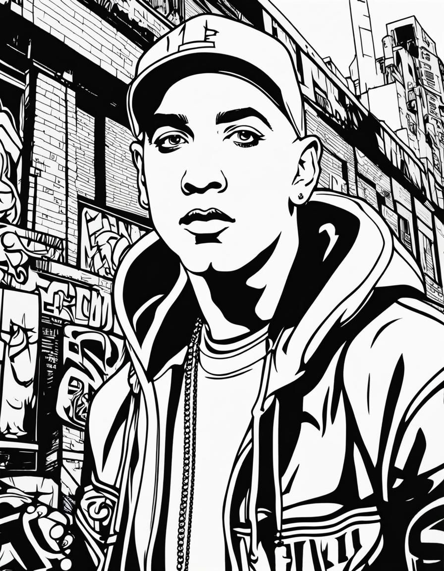 Graffiti Coloring Page for Kids