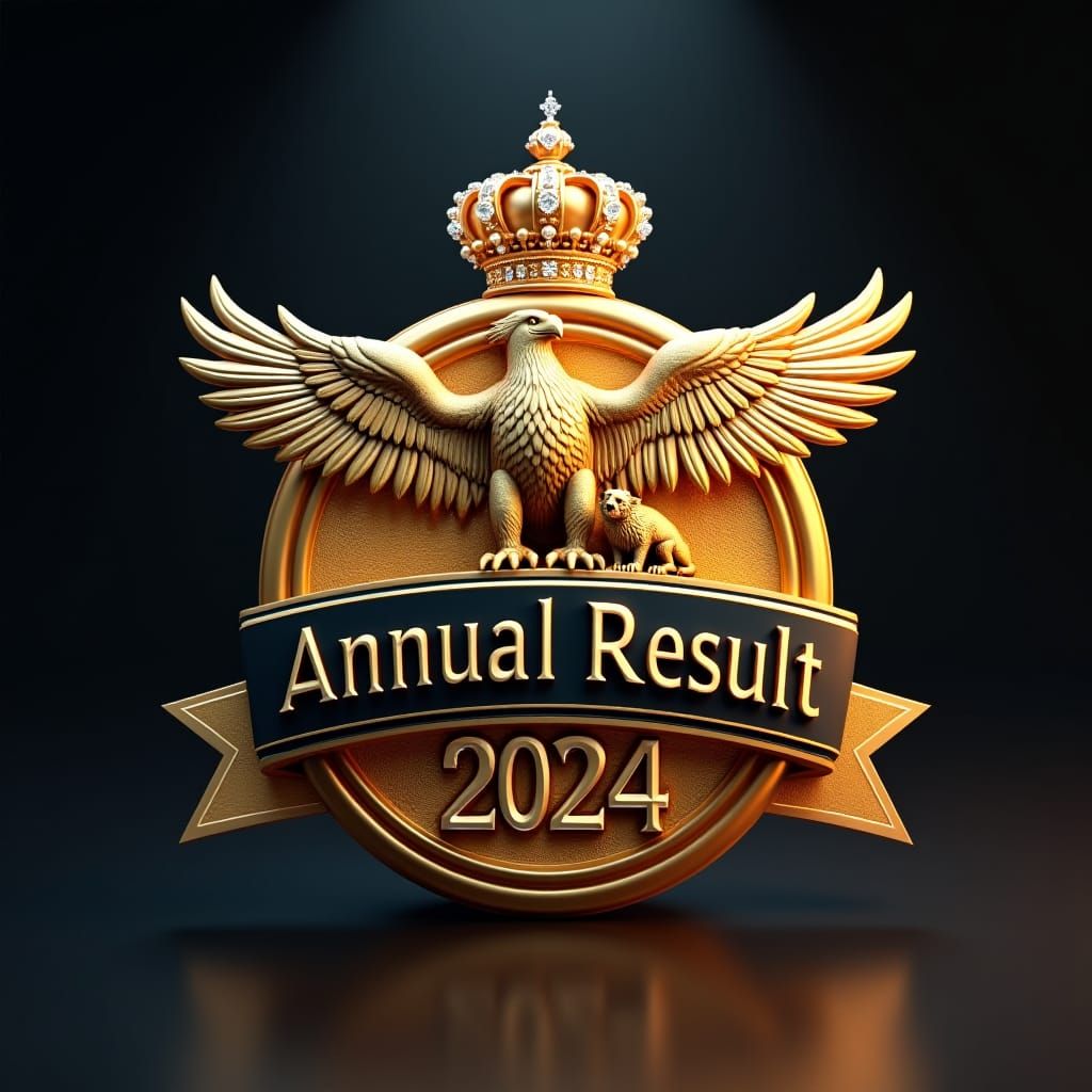 Opulent 3D Logo with Eagle and Griffin