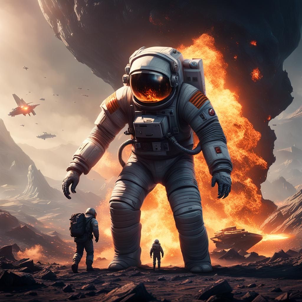 Astronaut's Epic Battle on Alien Planet
