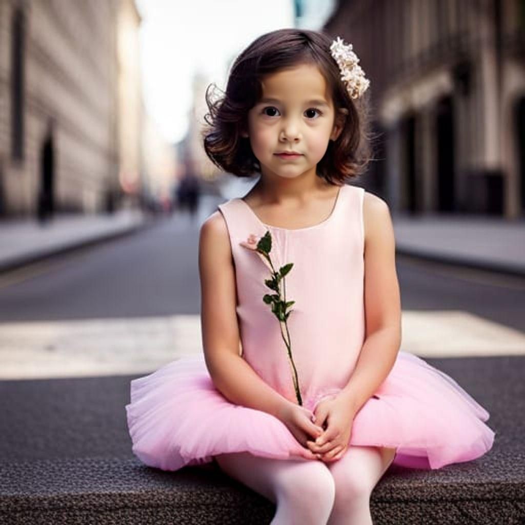 Girl in Tutu Dress AI Generated Image