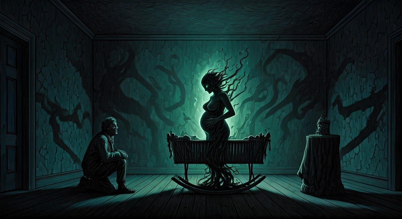 Ethereal Possession in a Haunted Gothic Nursery