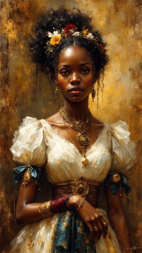 Beautiful Nigerian Woman Portrait in Earth Tones