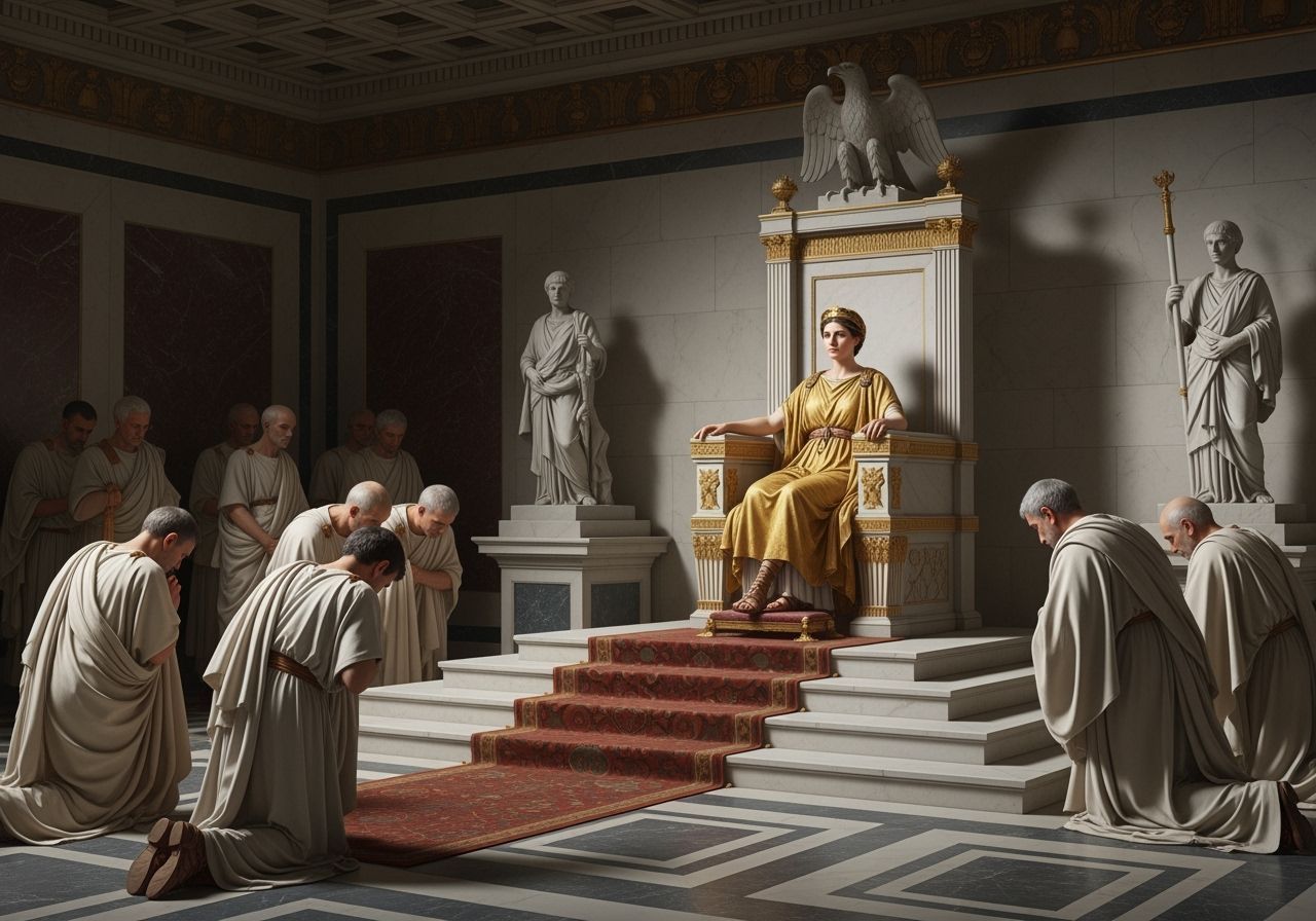 Empress Messalina in Neoclassical Rome Palace