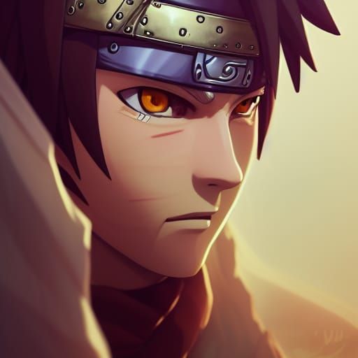 Naruto Portrait in Hyperdetailed Splash Art Style