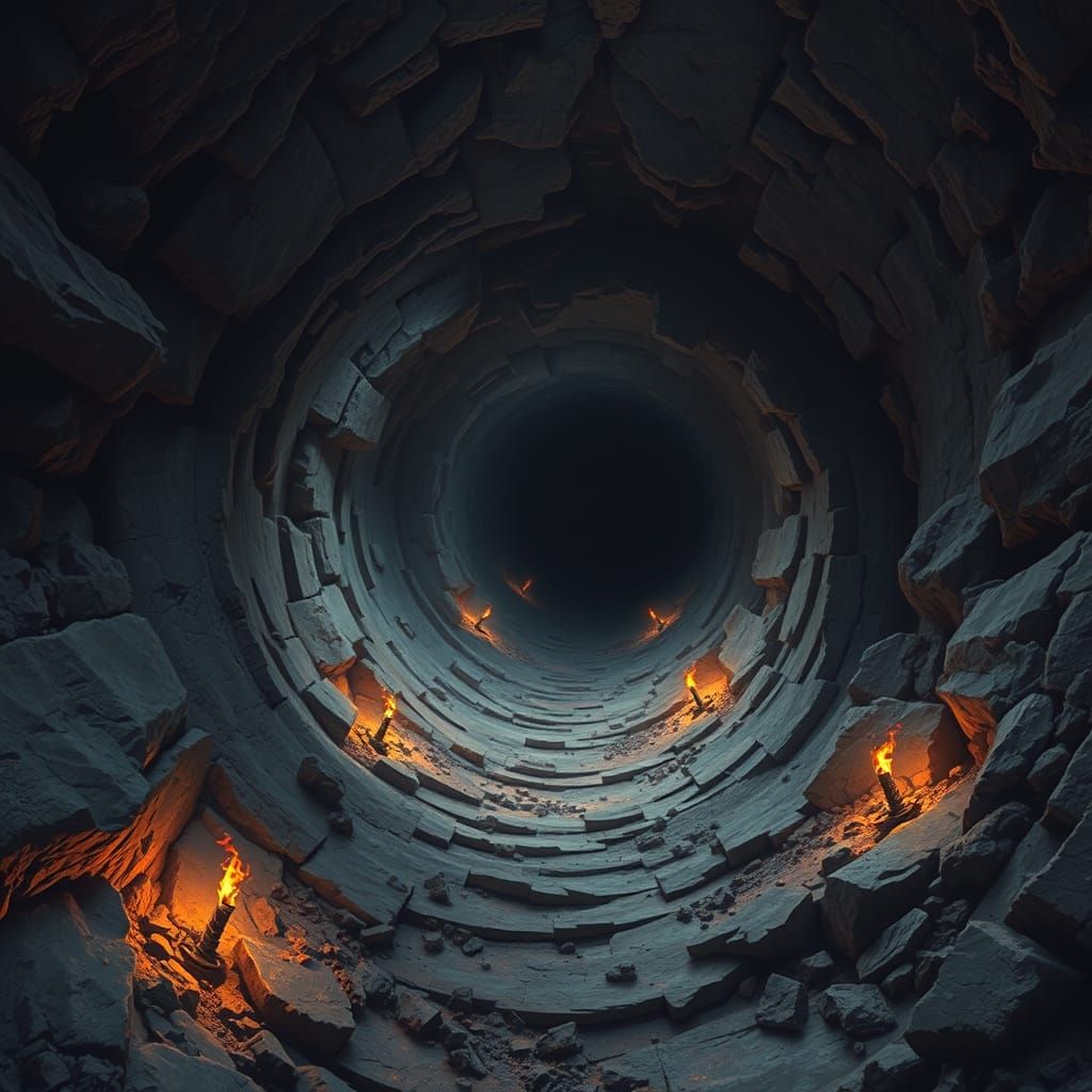 A Desolate, Spiraling Tunnel in the Heart of the Zehmiran Ob...
