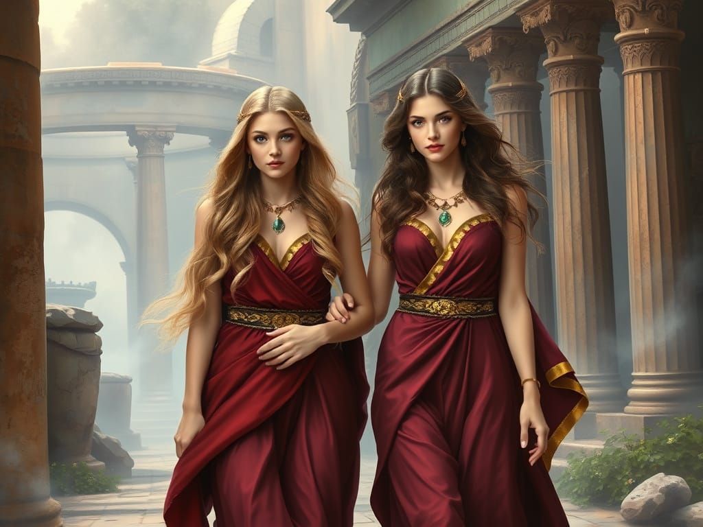Ethereal Princesses Stroll through Ancient Rome