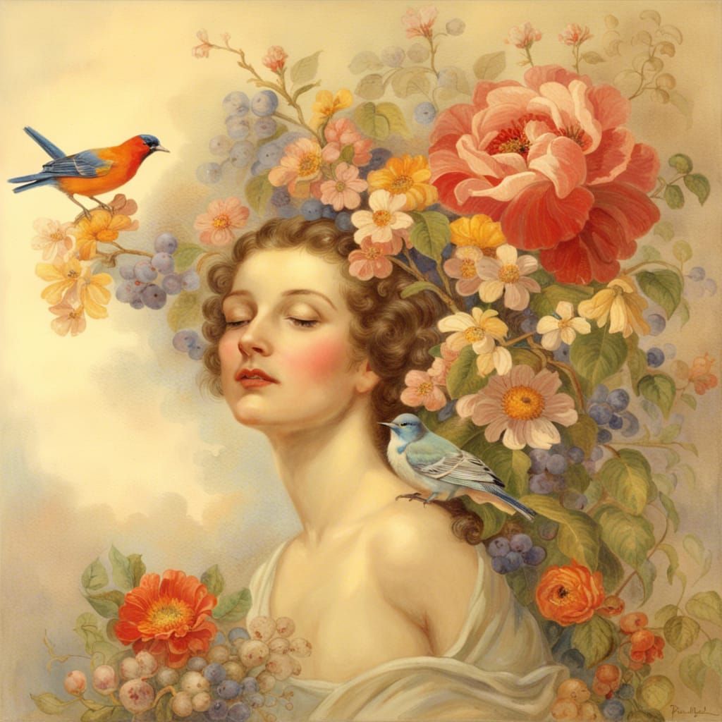 Luminous Garden Inspired by Paul Eluard's Poem