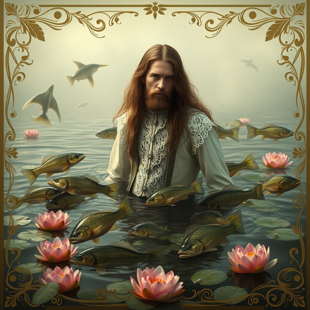 Ethereal Gentleman in Art Nouveau Fantasy