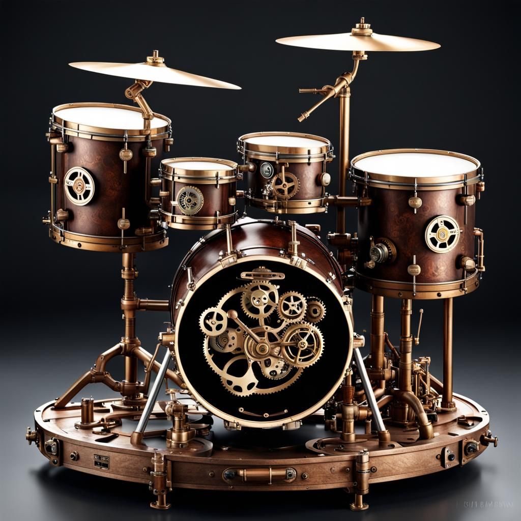 Steampunk Drum Set Engine