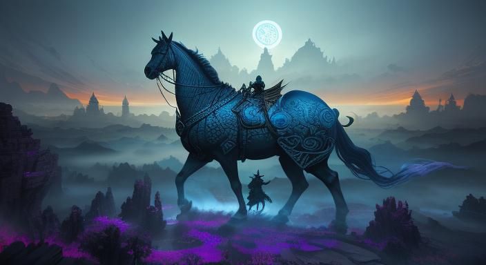 South Indian King Emerges from Smoke: Cinematic Art