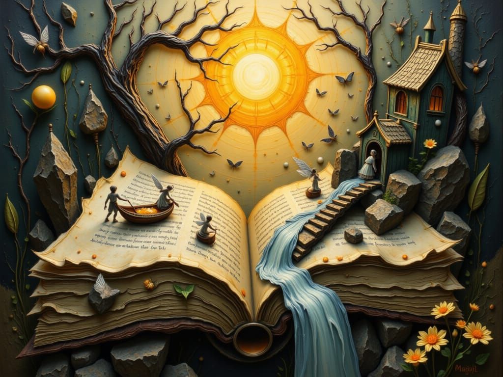 Miniature World Inside Ancient Book